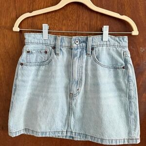 Abercrombie Light Wash Mini Skirt